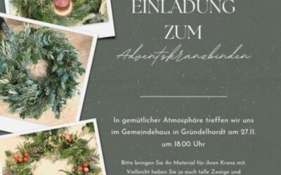 Adventskranzbinden in Gründelhardt